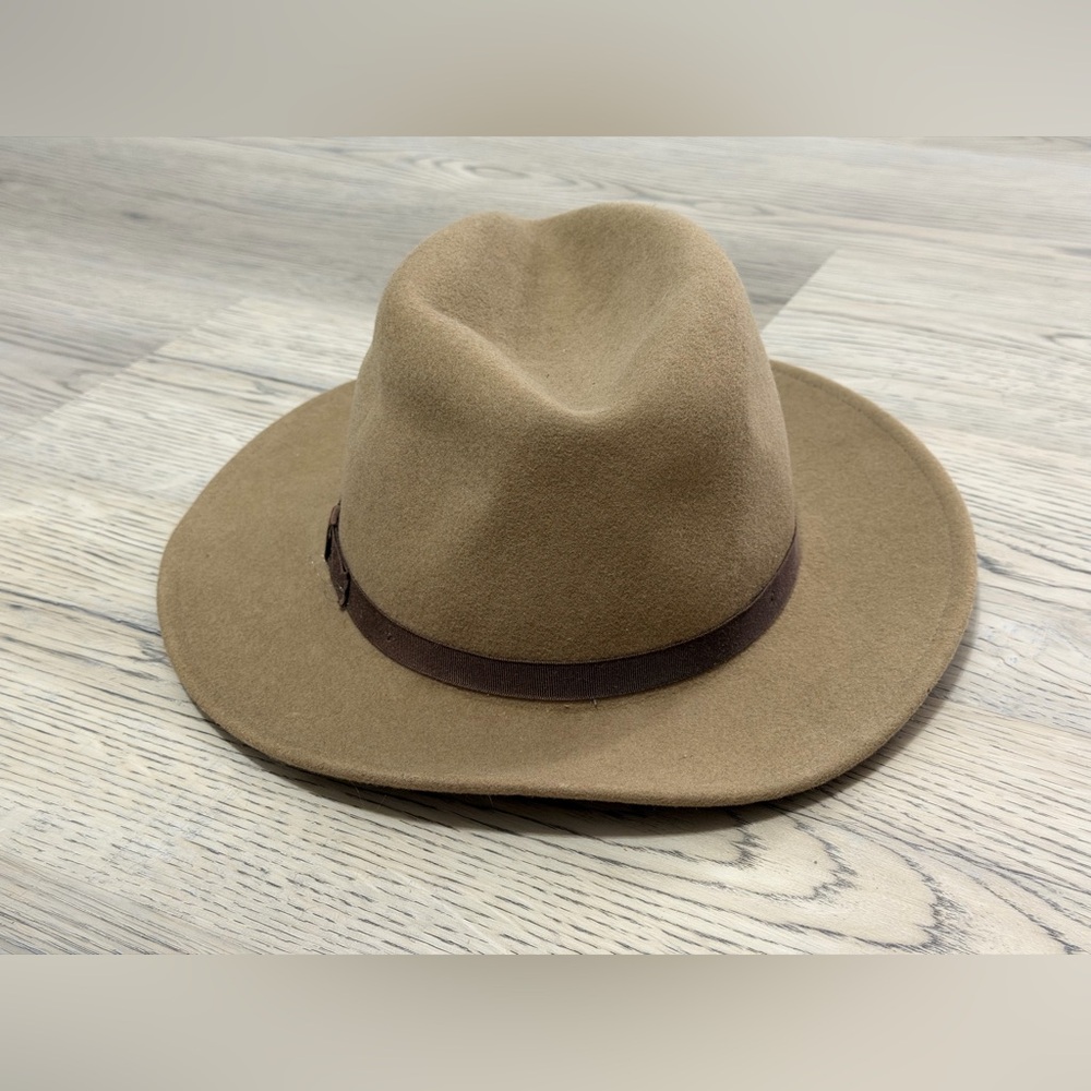 Country Gentlemen Light Brown Fedora 100% Wool Lite Felt Size M - Never Worn - Picture 4 of 11